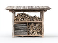 Abri à bûches-Bois-162x72x150 cm-Bois naturel-Style rustique