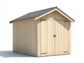 Abri de jardin-Bois-230x180x235 cm-Bois naturel-Gris foncé-Style classique